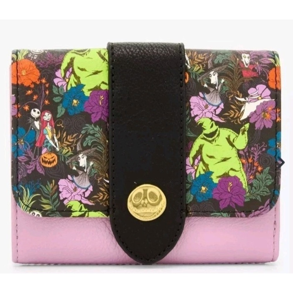 Loungefly Nightmare Before Christmas Oogie Boogie Floral Buckle Backpack Wallet - Picture 2 of 9